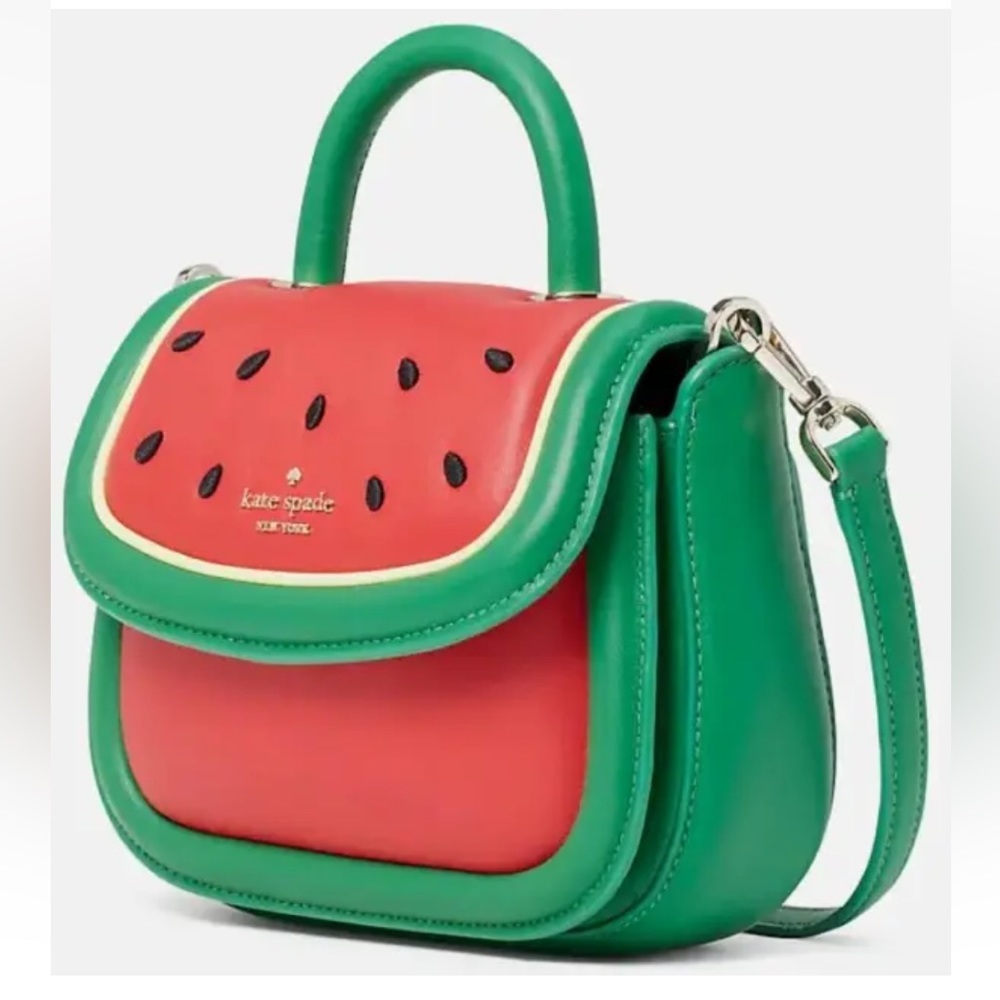 🔥 NWT Kate Spade NY Puffy Novelty Watermelon Crossbody Purse MSRP $399 - Picture 2 of 12